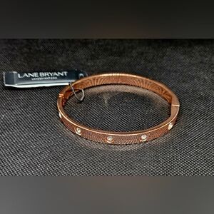 Lane Bryant Rose Gold Tone Bangle Bracelet Magnetic Closure New Jewelry